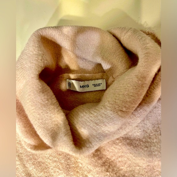 MANGO Long Sleeve Turtleneck Sweater Dress_Pink_Size : XS (US 2) - Picture 4 of 15